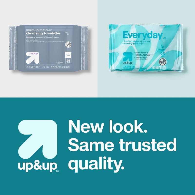 slide 8 of 9, Everyday Ultra-Soft Makeup Remover Cleansing Towelettes - Scented - 50ct - up&up™, 50 ct