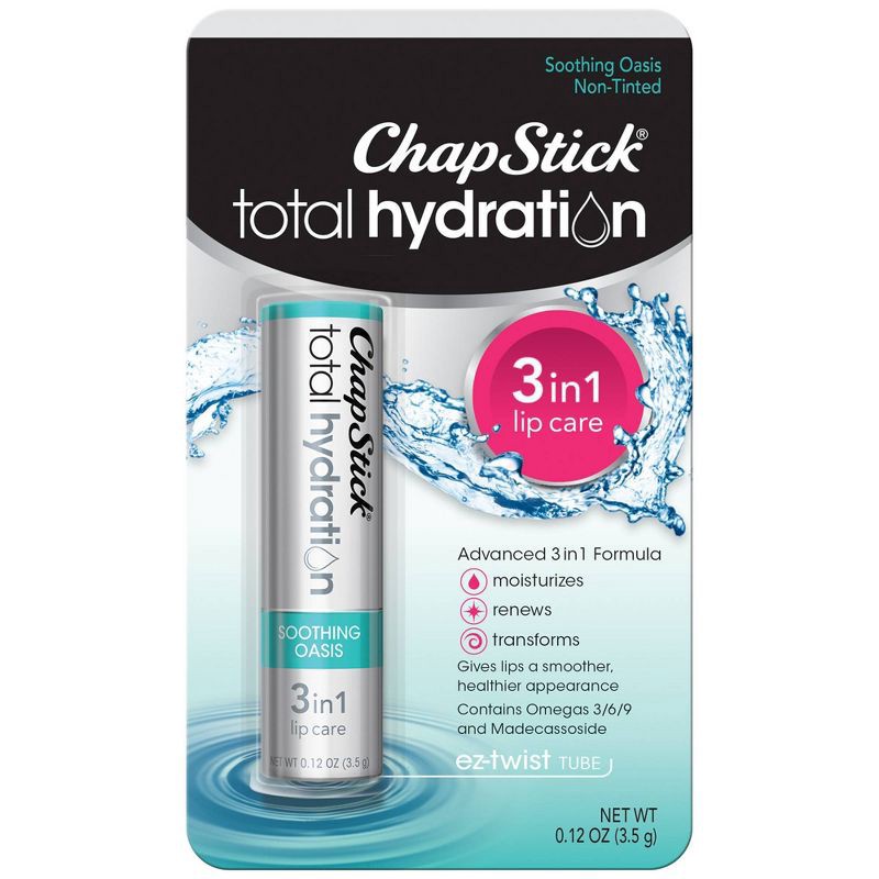 slide 1 of 8, Chapstick Total Hydration Lip Balm - Soothing Oasis - 0.12oz, 0.12 oz