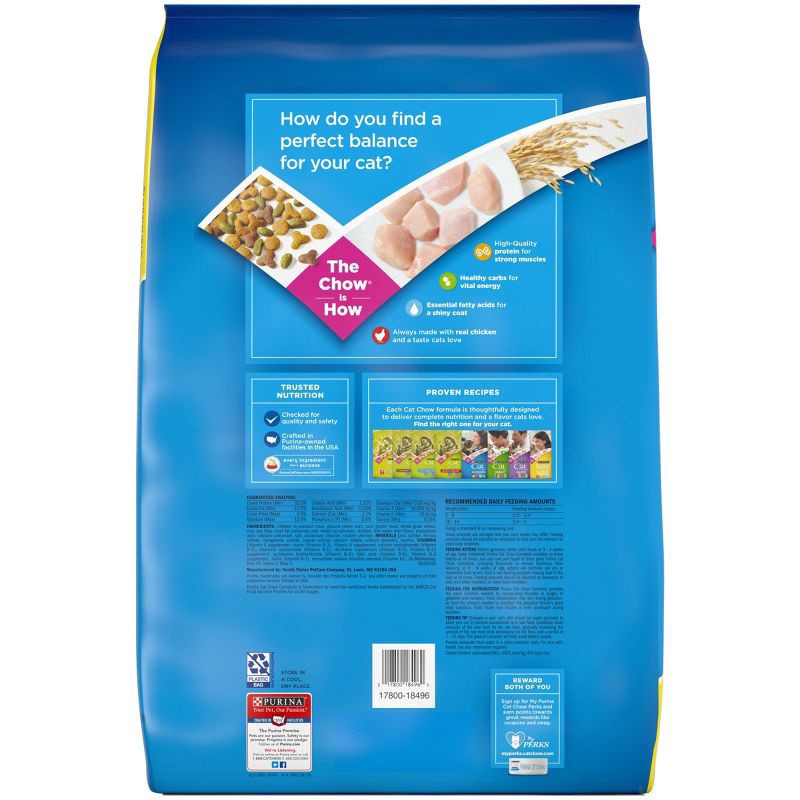 slide 2 of 7, Purina Cat Chow Complete Chicken Flavor Dry Cat Food - 20lbs, 20 lb