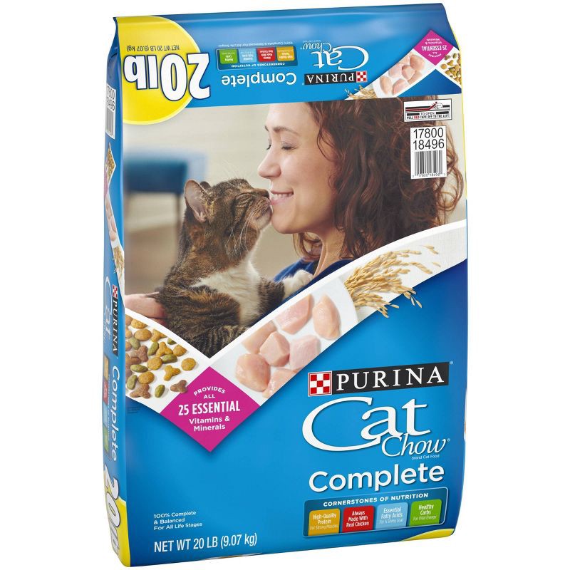 slide 4 of 7, Purina Cat Chow Complete Chicken Flavor Dry Cat Food - 20lbs, 20 lb