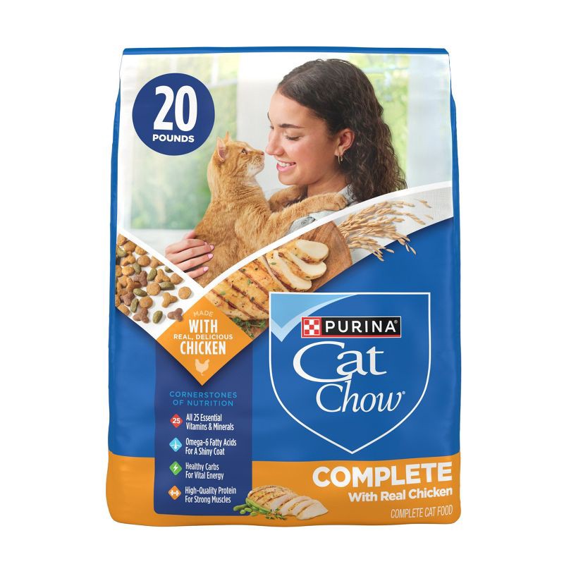 slide 1 of 13, Purina Cat Chow Complete Chicken Flavor Dry Cat Food - 20lbs, 20 lb