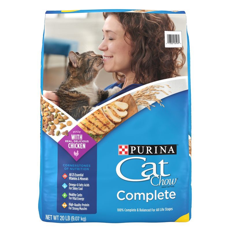 slide 1 of 7, Purina Cat Chow Complete Chicken Flavor Dry Cat Food - 20lbs, 20 lb
