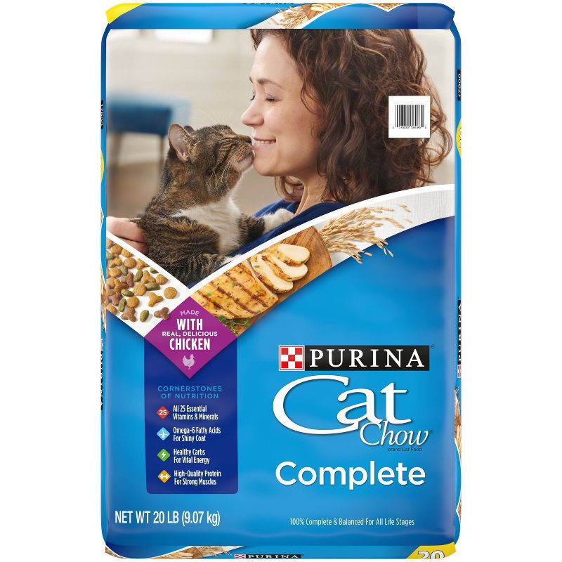 slide 1 of 7, Purina Cat Chow Complete Chicken Flavor Dry Cat Food - 20lbs, 20 lb