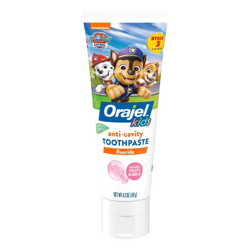 slide 1 of 10, Orajel Kids Paw Patrol Anticavity Fluoride Toothpaste - Fruity Bubble - 4.2oz, 4.2 oz