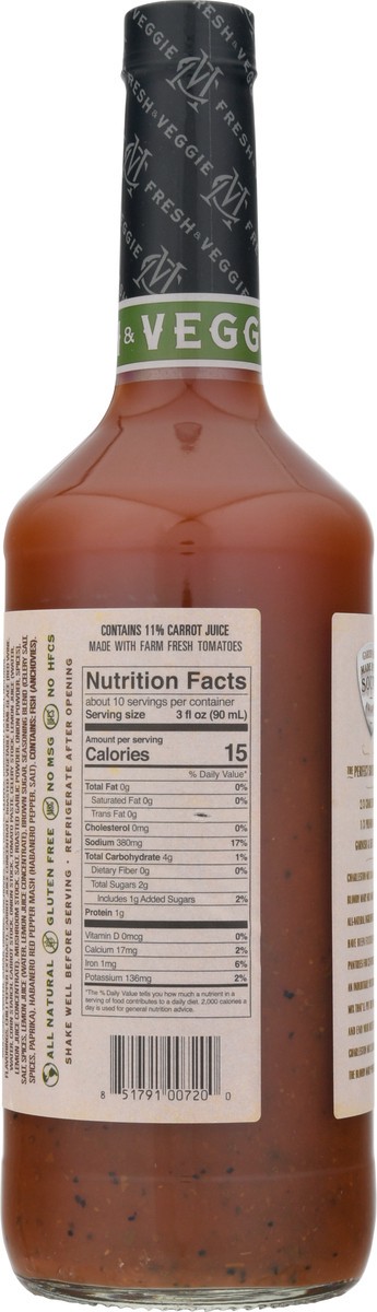 slide 10 of 11, Charleston Mix Fresh & Veggie Bloody Mary Mix 32 fl oz, 32 fl oz