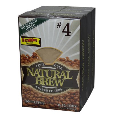 slide 1 of 1, Natural Brew Coffee Filters Filter Basket Style, 100 ct