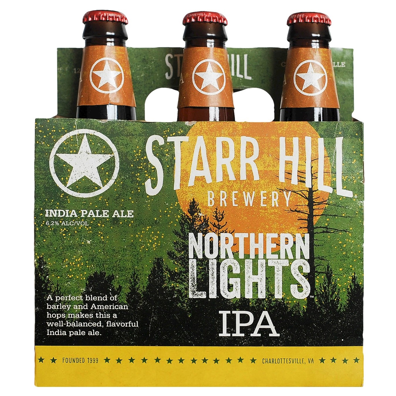 slide 1 of 1, Starr Hill Brewery Starr Hill Northern Lights IPA Beer - 6pk/12 fl oz Bottles, 6 ct; 12 fl oz