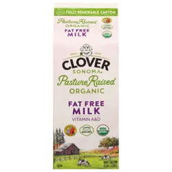 Clover Sonoma Skim Milk - 0.5gal