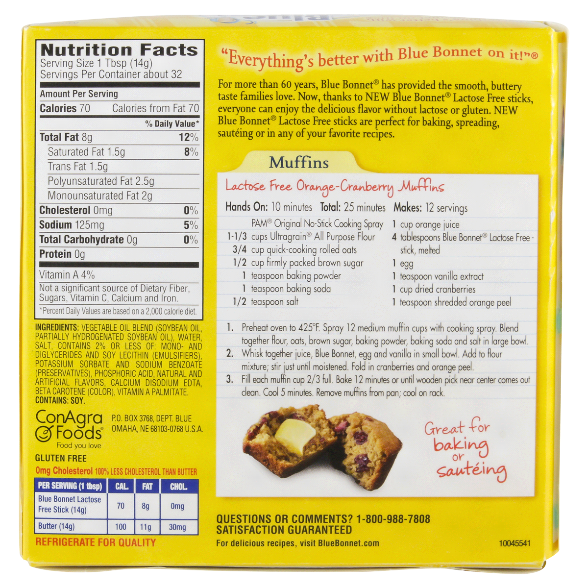 slide 3 of 6, Bluebonnet Nutrition Lactose Free Margarine, 16 oz