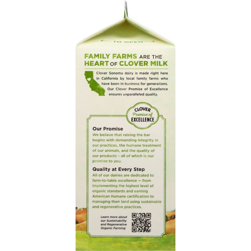 slide 5 of 7, Clover Sonoma Organic 1% Milk - 0.5gal, 1/2 gal