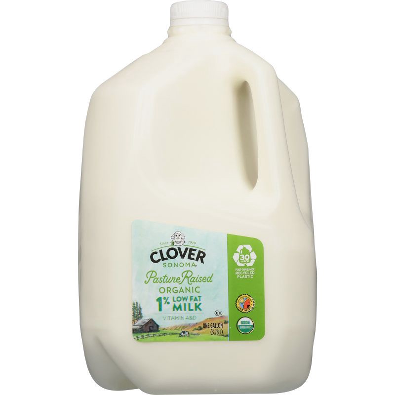 slide 2 of 5, Clover Sonoma Organic 1% Milk - 1gal, 1 gal