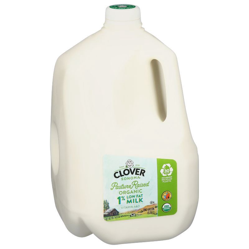 slide 3 of 5, Clover Sonoma Organic 1% Milk - 1gal, 1 gal