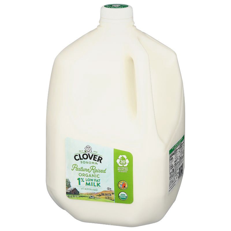 slide 4 of 5, Clover Sonoma Organic 1% Milk - 1gal, 1 gal