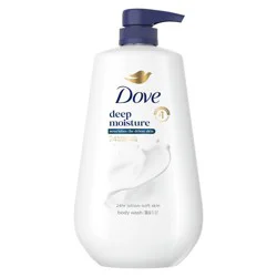 Dove Beauty Deep Moisture Body Wash Nourishes the Driest Skin 24hr Lotion-Soft Skin - 30.6 fl oz