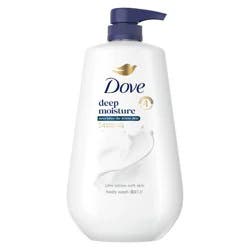 Dove Beauty Deep Moisture Body Wash Nourishes the Driest Skin 24hr Lotion-Soft Skin - 30.6 fl oz