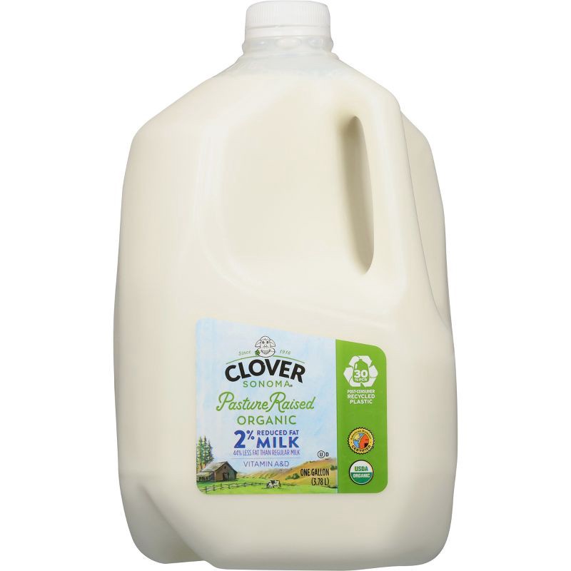 slide 2 of 5, Clover Sonoma Organic 2% Milk - 1gal, 1 gal