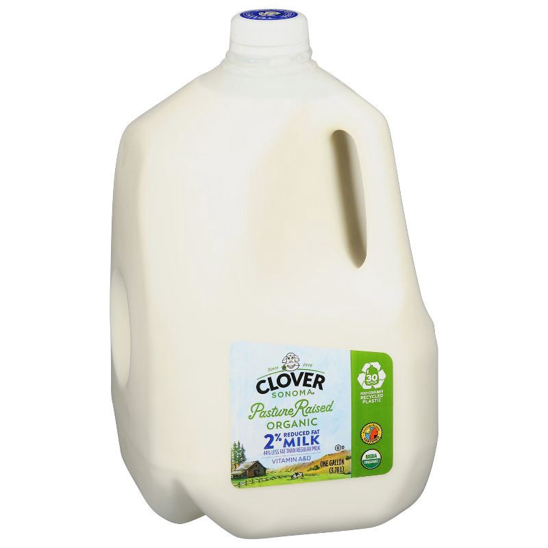 slide 3 of 5, Clover Sonoma Organic 2% Milk - 1gal, 1 gal