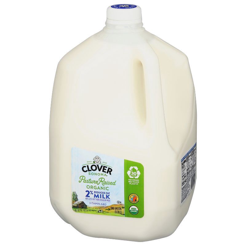 slide 4 of 5, Clover Sonoma Organic 2% Milk - 1gal, 1 gal