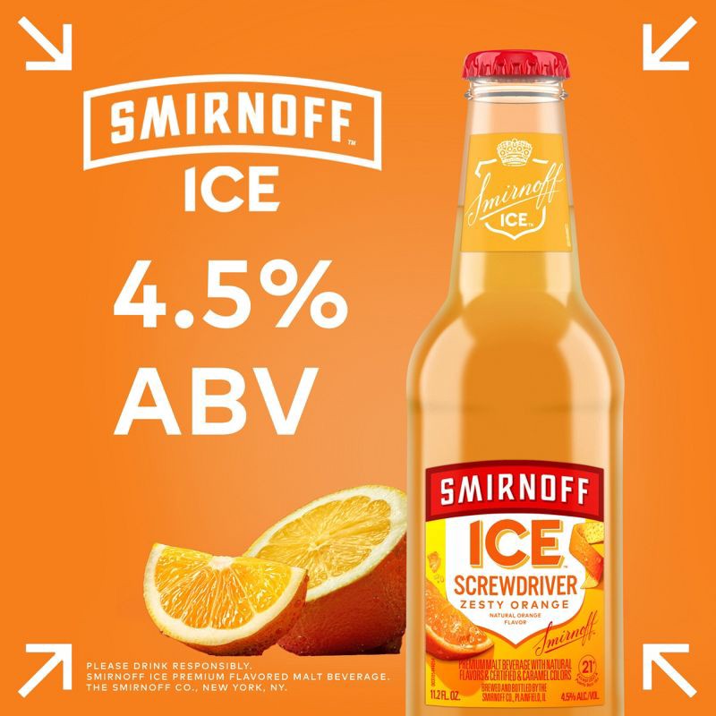 slide 2 of 11, Smirnoff Ice Screwdriver - 6pk/11.2 fl oz Bottles, 6 ct; 11.2 fl oz