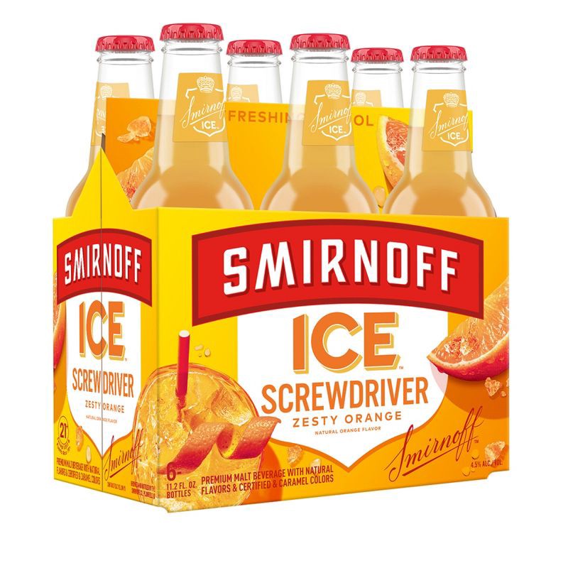 slide 8 of 11, Smirnoff Ice Screwdriver - 6pk/11.2 fl oz Bottles, 6 ct; 11.2 fl oz