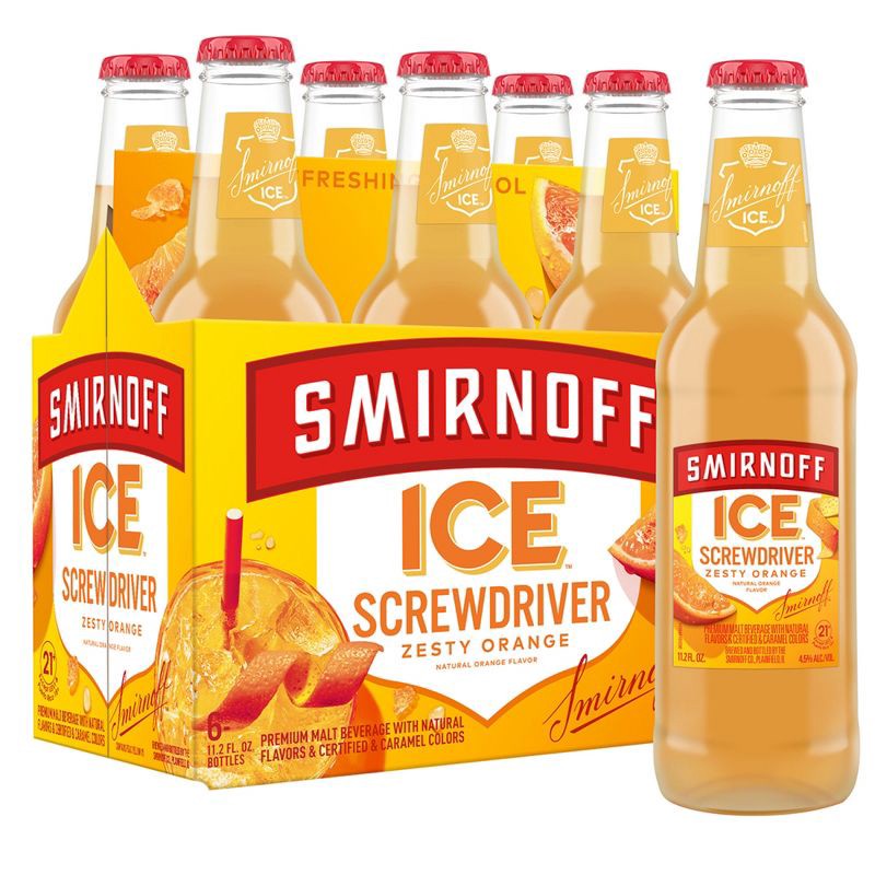 slide 10 of 11, Smirnoff Ice Screwdriver - 6pk/11.2 fl oz Bottles, 6 ct; 11.2 fl oz
