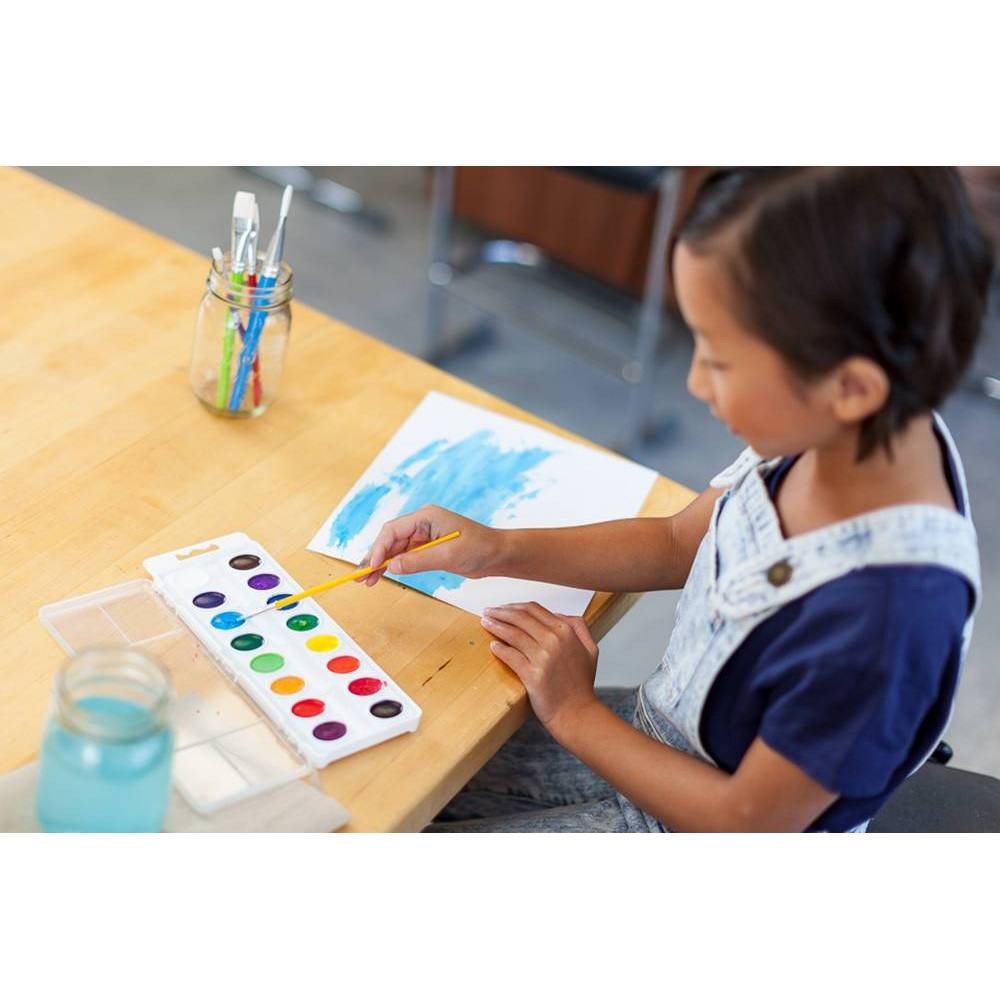 slide 3 of 3, Crayola 16ct Washable Watercolor Paints with Brush, 16 ct