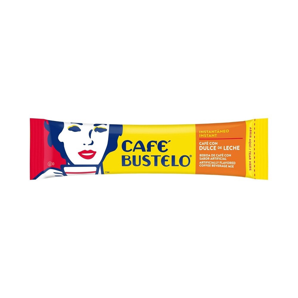slide 2 of 9, Café Bustelo Café con Dulce de Leche Flavored Instant Coffee Drink Single Serve Packets, 5 Count, 2.95 oz