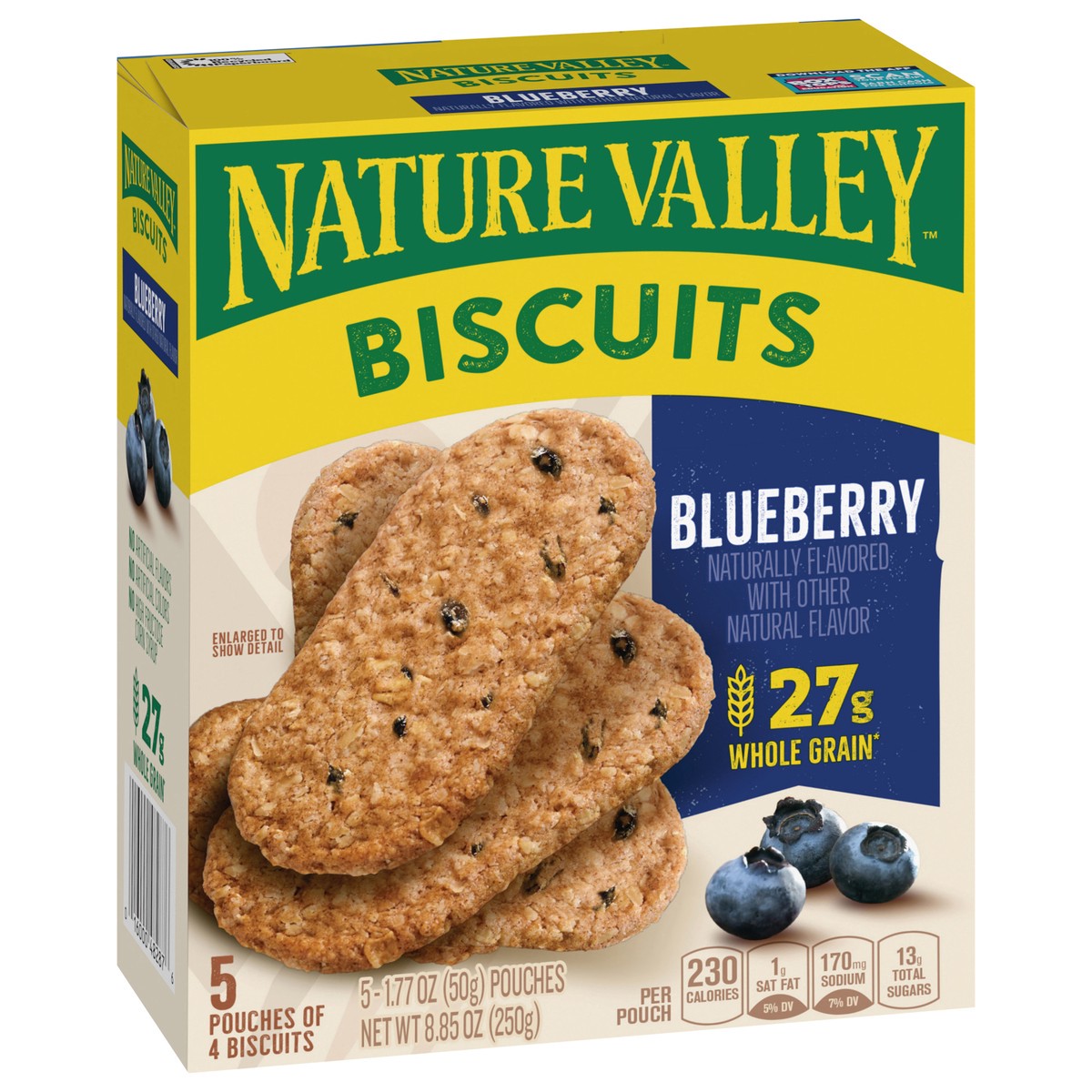 slide 8 of 13, Nature Valley Blueberry Biscuits, 5 ct 1.77 oz Pouches, 5 ct