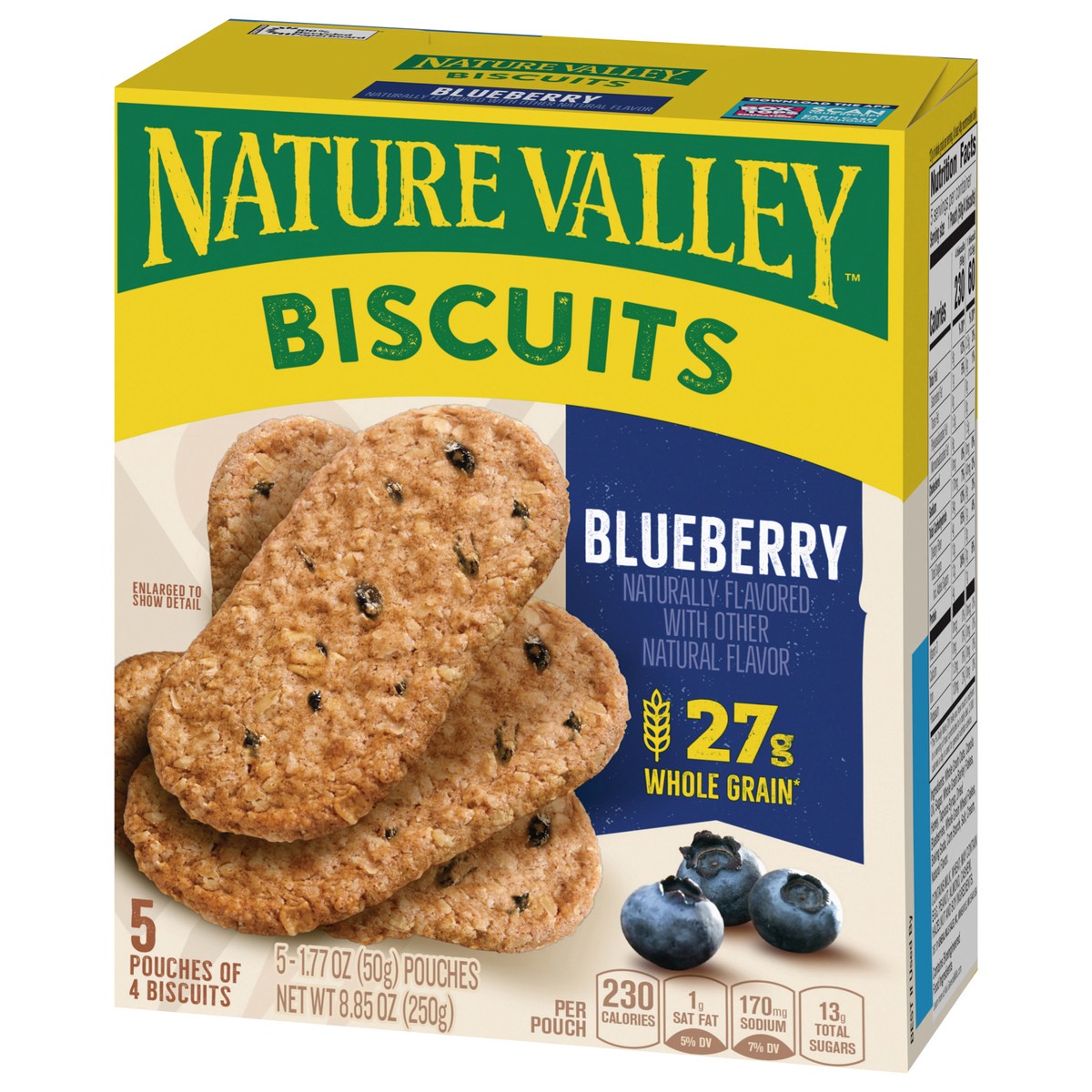 slide 9 of 13, Nature Valley Blueberry Biscuits, 5 ct 1.77 oz Pouches, 5 ct