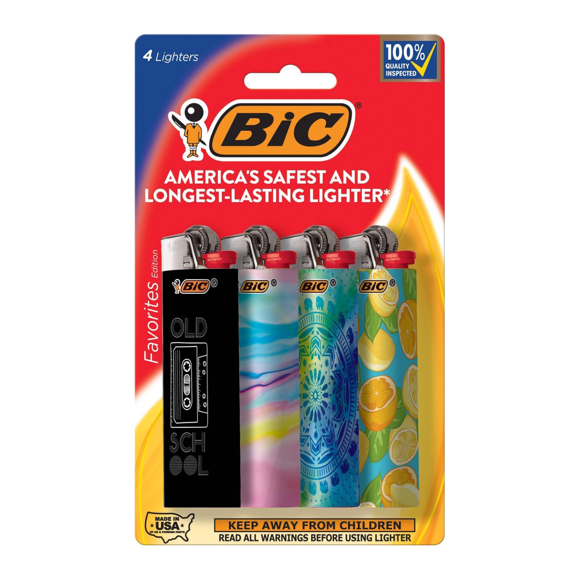 slide 1 of 7, BIC 4ct Special Edition Lighters, 4 ct
