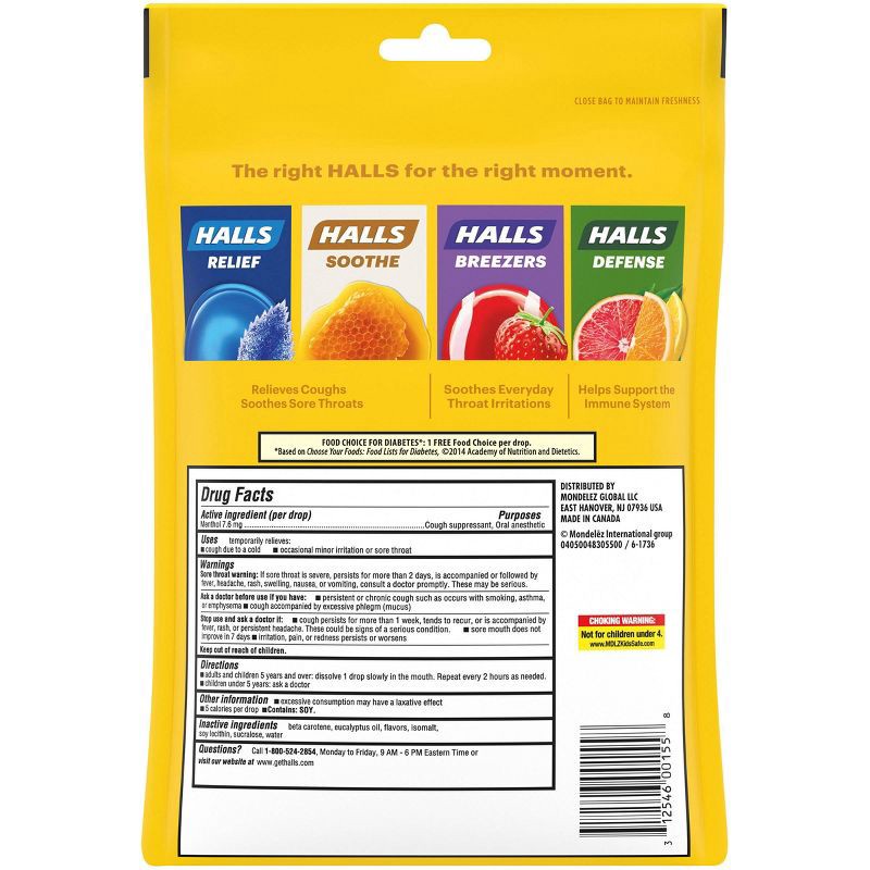 slide 12 of 16, Halls Sugar Free Cough Drops - Honey Lemon - 70ct, 70 ct