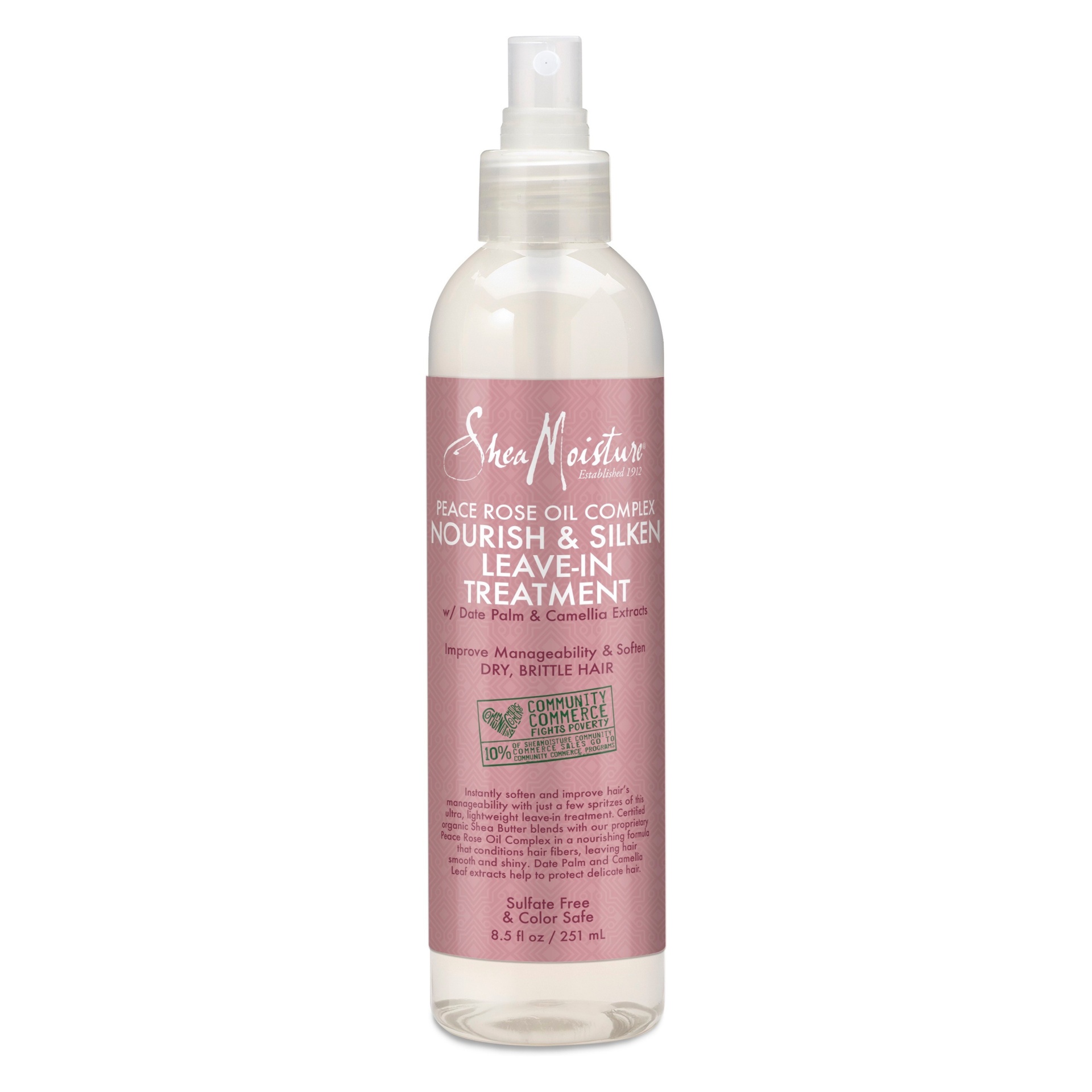 slide 1 of 1, SheaMoisture Nourish & Silken Leave-In Treatment - Peace Rose, 8 fl oz