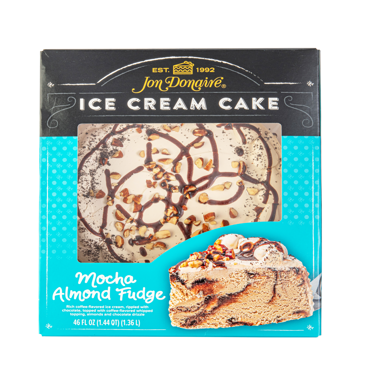 slide 1 of 2, 8" Mocha Almond Fudge Ice Cream Cake, 46 fl oz