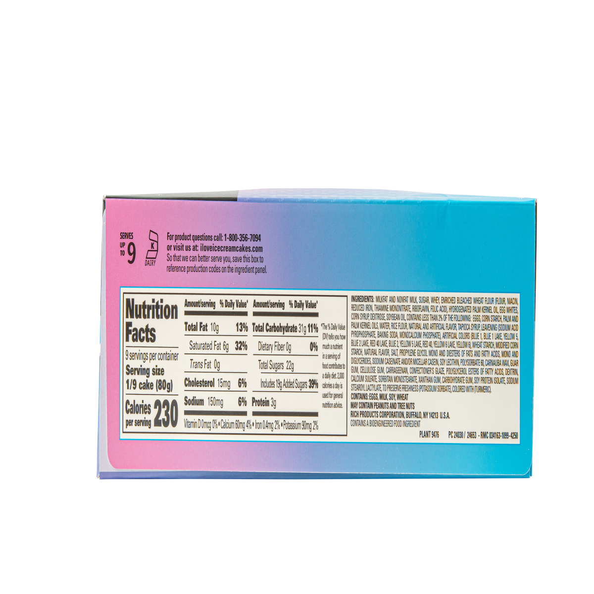 slide 2 of 2, 8" Unicorn Ice Cream Cake, 25.5 oz