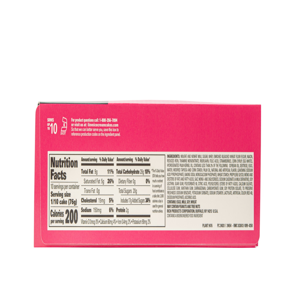 slide 2 of 2, Jon Donaire Strawberries & Strawberries & Crème Ice Cream Cake, 27 oz
