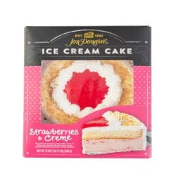 Jon Donaire Strawberries & Strawberries & Crème Ice Cream Cake