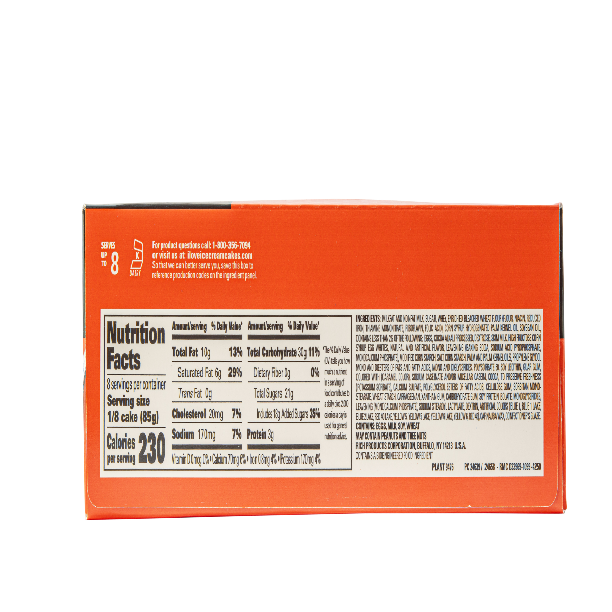 slide 2 of 2, 8" Decorated Vanilla/Chocolate Ice Cream Cake Naturally & Artificially Flavored, 24 oz