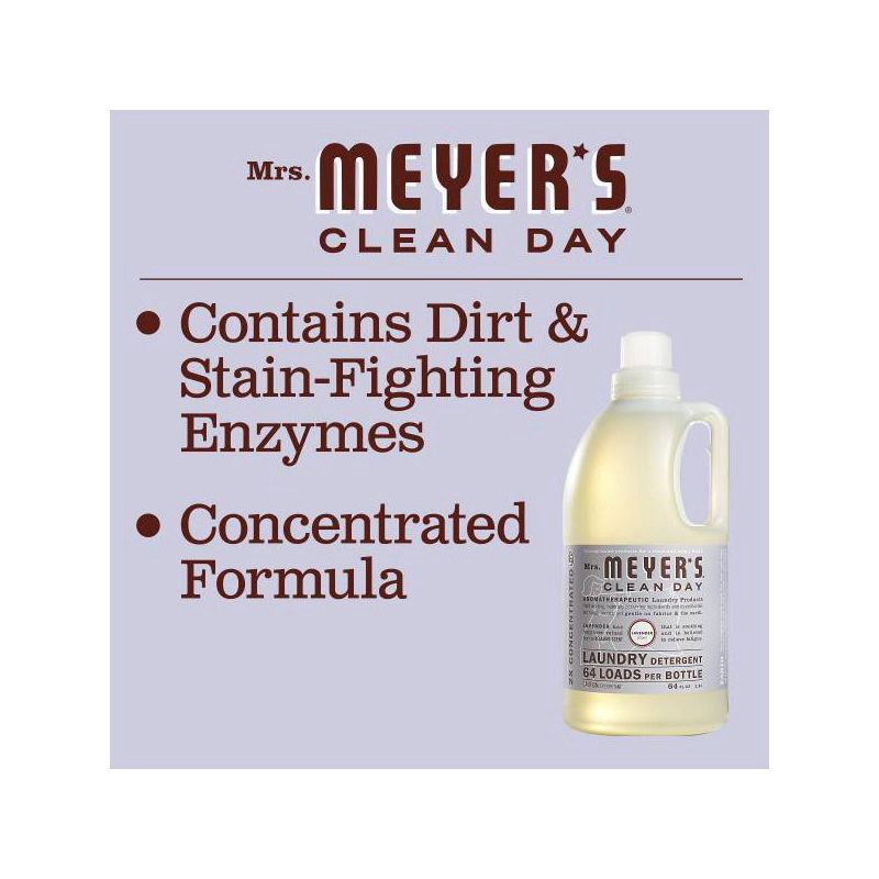 slide 4 of 6, Mrs. Meyer's Clean Day Lavender Laundry Detergent - 64 fl oz, 64 fl oz