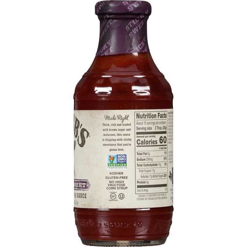 slide 11 of 14, Stubb's Sticky Sweet BBQ Sauce - 18oz, 18 oz