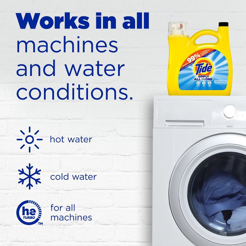 slide 6 of 10, Tide Simply Refreshing Breeze Clean & Fresh HE Liquid Laundry Detergent 89 Loads - 117 fl oz, 117 fl oz