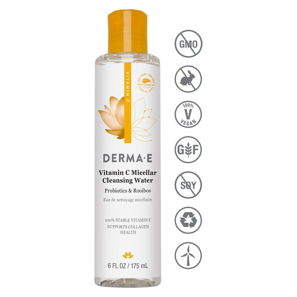 slide 1 of 1, Derma E Cleansing Water Vitamin C Micellar, 6 fl oz