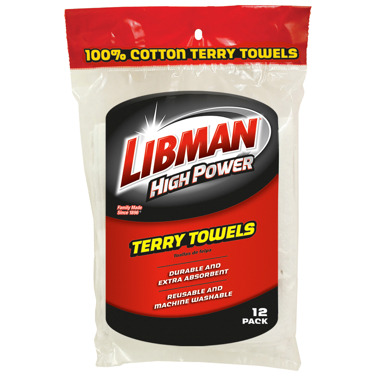 slide 1 of 2, Libman Terry Towels, 12 ct