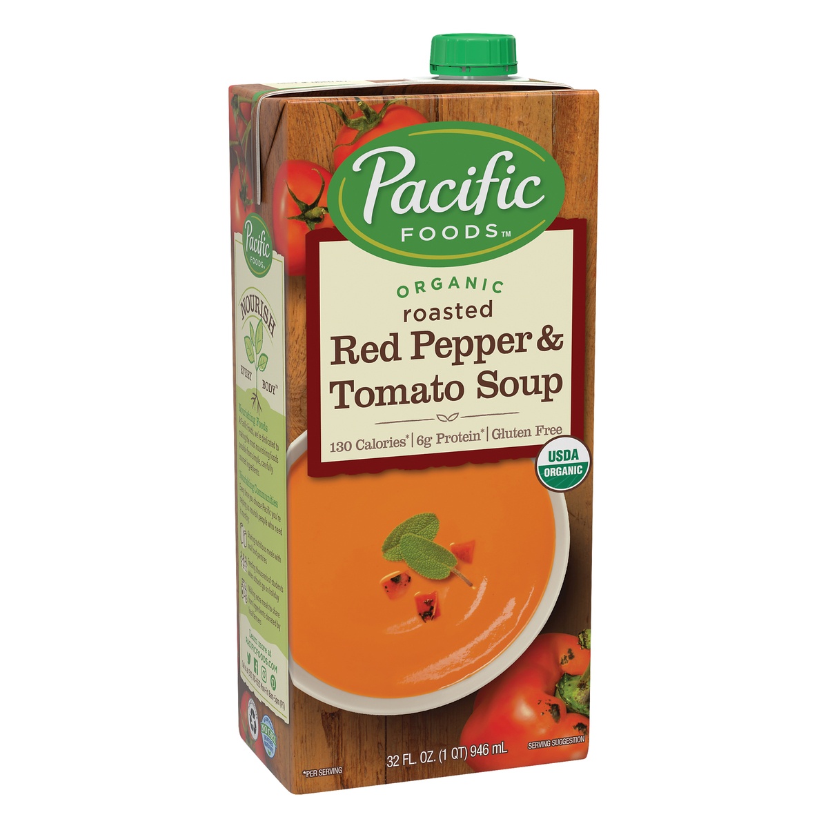 slide 2 of 9, Pacific Organic Roasted Red Pepper & Tomato Soup, 32 oz