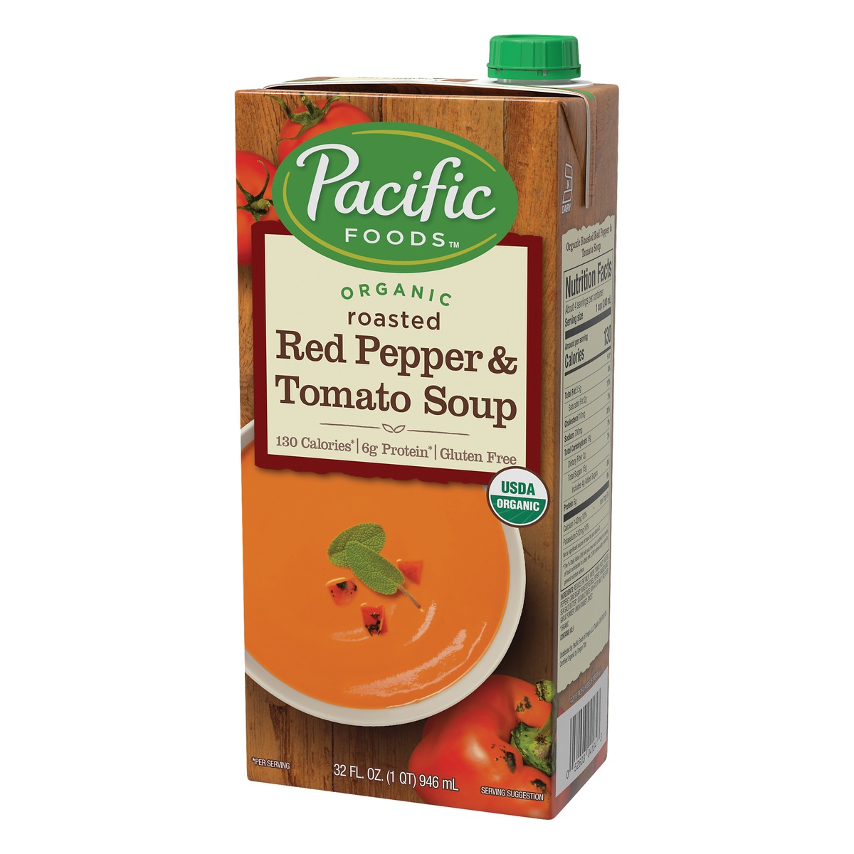 slide 3 of 9, Pacific Organic Roasted Red Pepper & Tomato Soup, 32 oz