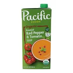 Pacific Foods Organic Roasted Red Pepper and Tomato Soup, 32 oz