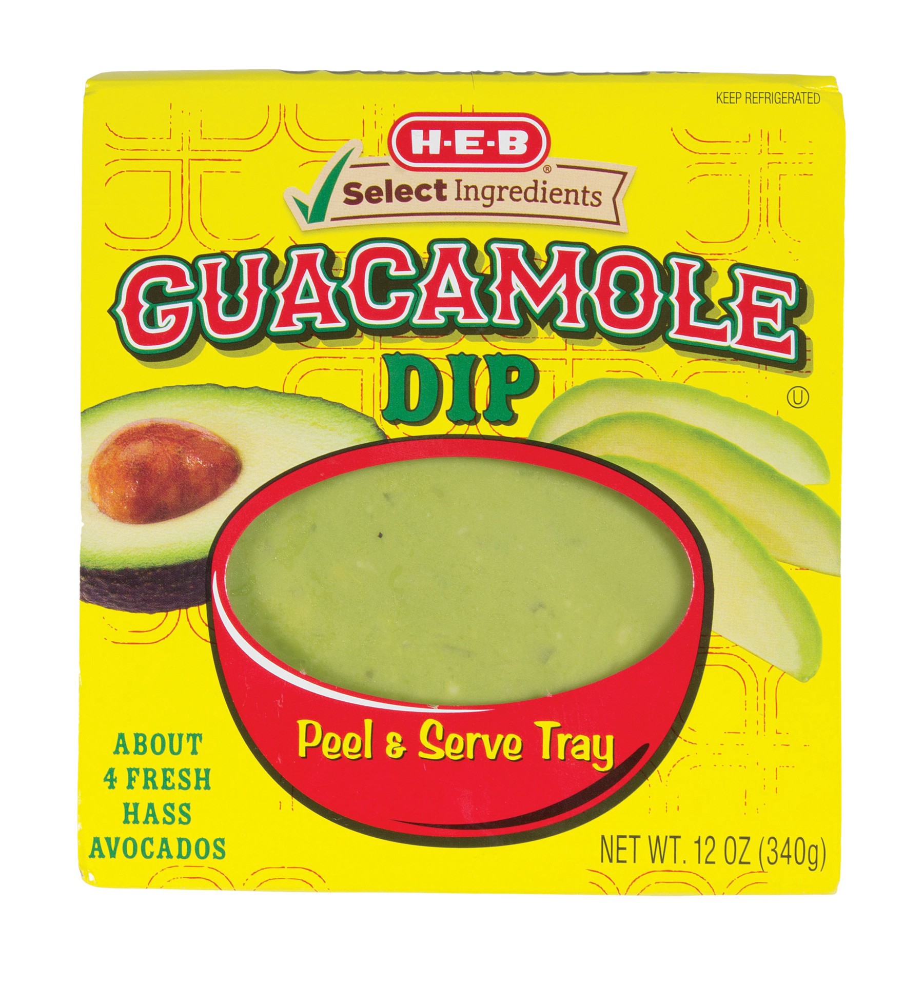 slide 1 of 1, H-E-B Guacamole Dip, 12 oz