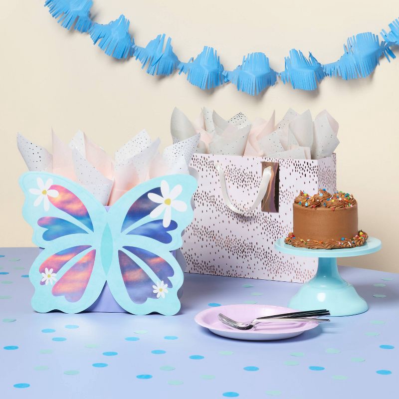 slide 2 of 3, 20ct Foil Dots Gift Wrap Tissue Gray/Pink/White - Spritz™: Wrapping Tissue for All Occasions, 20 Sheets, 20 ct, 20 sheets