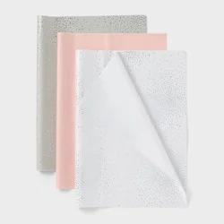 20ct Foil Dots Gift Wrap Tissue Gray/Pink/White - Spritz™: Wrapping Tissue for All Occasions, 20 Sheets
