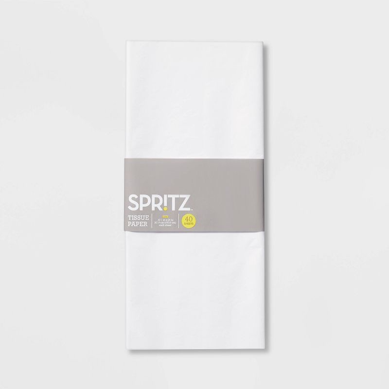 slide 3 of 3, 40ct Banded Tissue Paper White - Spritz™, 40 ct