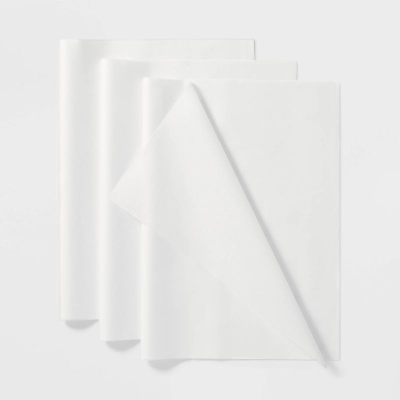 slide 1 of 3, 40ct Banded Tissue Paper White - Spritz™, 40 ct